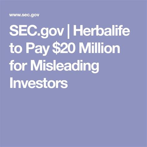 herbalife scandalo|SEC.gov .